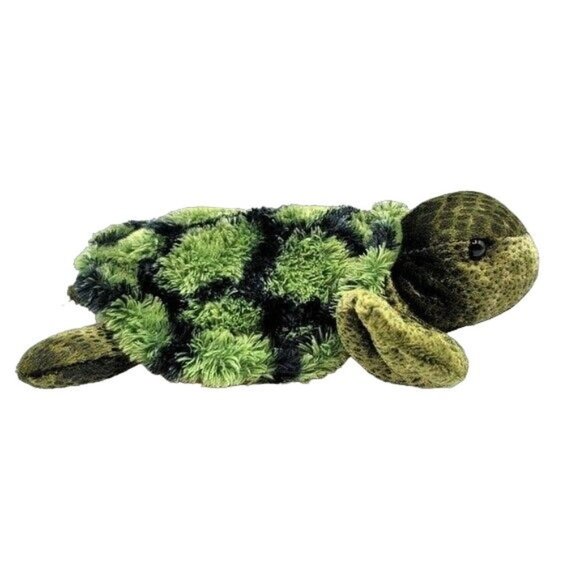 2/$15 Aurora Sea Turtle Plush Green 6.5" Gold Tummy Stuff Animal Ocean Realistic - Picture 4 of 8